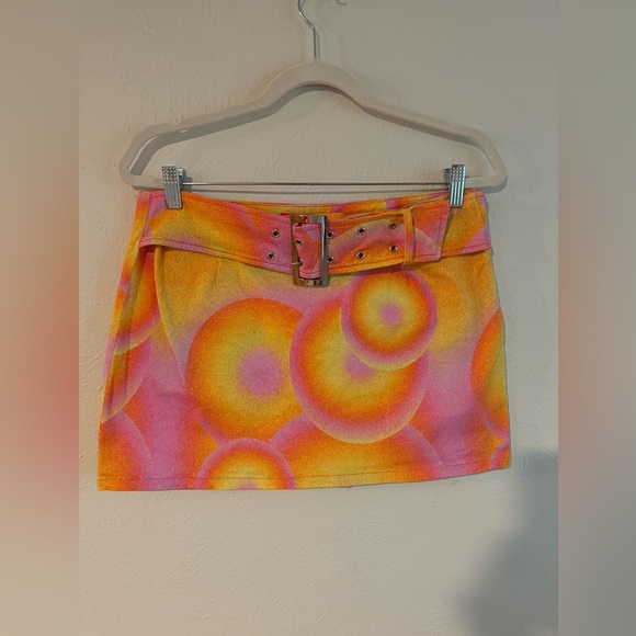 Elsie & Fred Tie Dye Low Rise Skirt And Halter Set Sz L - Festival Fun - Picture 5 of 14